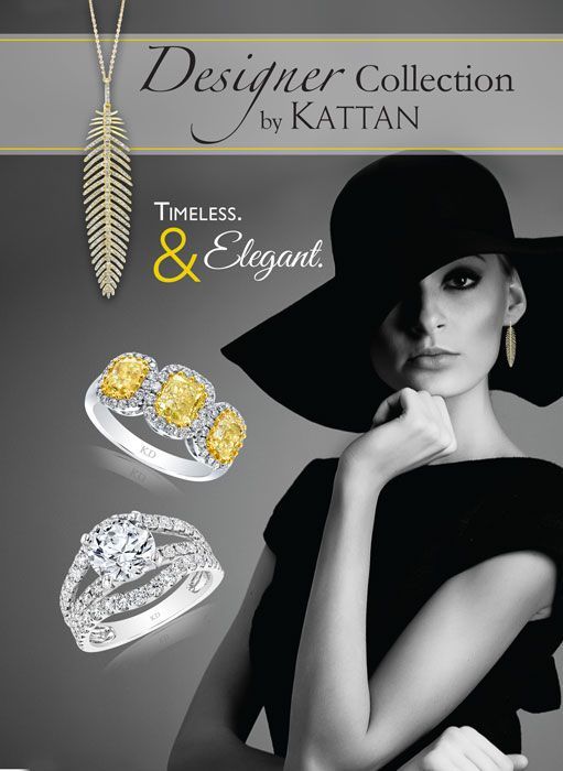Silver diamond ring with a large square-cut center stone on a display stand