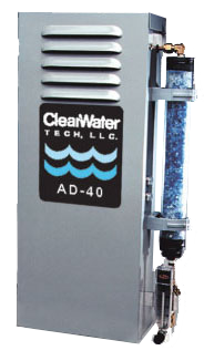 ClearWater Tech AD‑40 delivers dry, clean air for stronger ozone output using automatic heat‑regenerative desiccant drying