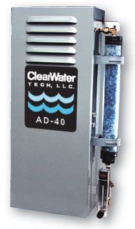 ClearWater Tech AD‑40 delivers dry, clean air for stronger ozone output using automatic heat‑regenerative desiccant drying