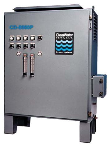 ClearWater Tech CD8000P ozone generator delivering up to 112 g/hr for water treatment