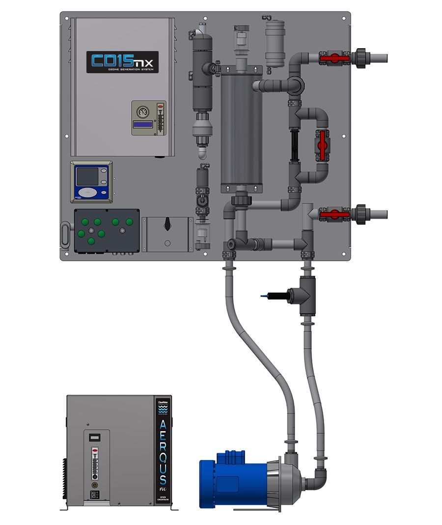 ClearWater Tech CIP1500PM wall‑mounted ozone system providing 15 g/hr for high‑capacity clean‑in‑place sanitation