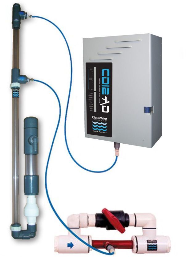 ClearWater Tech CIP ozone systems providing ozonated water for clean‑in‑place and surface sanitation