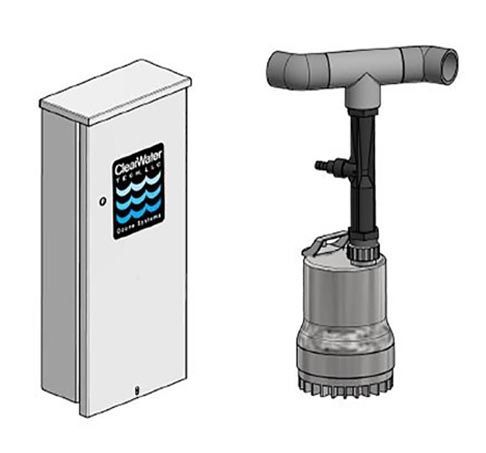 ClearWater Tech POE‑HT ozone system with 0.5 g/hr output for well and holding‑tank water treatment