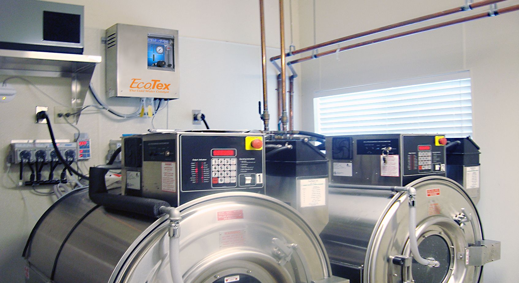 ClearWater Ecotex system in a laundry facility  