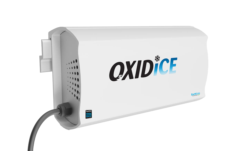 ClearWater Tech Oxidice system disinfects ice machines by treating water air and surfaces to reduce bacteria and mold