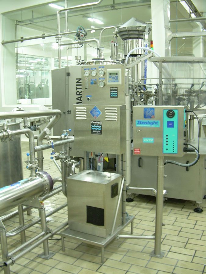 ClearWater Tech skid mount system in a production facility