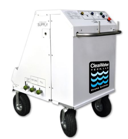 ClearWater Tech AviOzonx mobile ozone system for aircraft potable water disinfection, chemical‑free sanitation