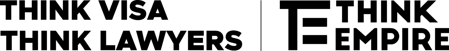 A logo for think visa think lawyers think empire
