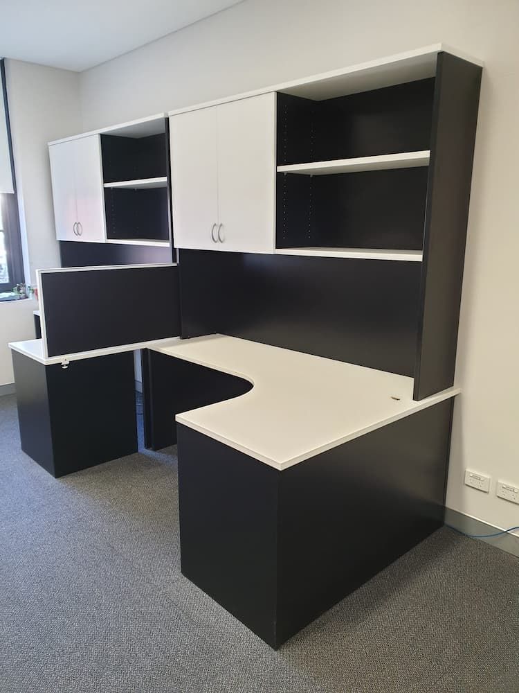 An Office Desk With a Black and White Colour Scheme — Clancy's Office And  Emporium in Taree, NSW