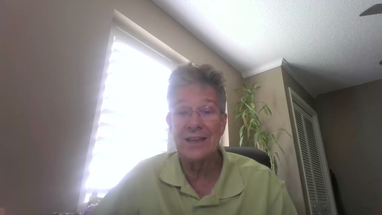 Person seated in a home office, smiling near a bright window and indoor plant.