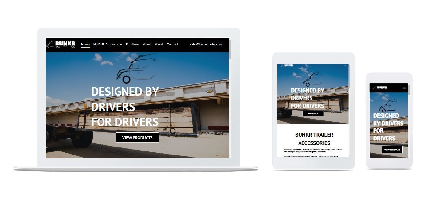 manufacturer website preview on desktop tablet and mobile