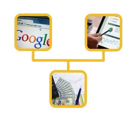 a computer screen with the word google on it