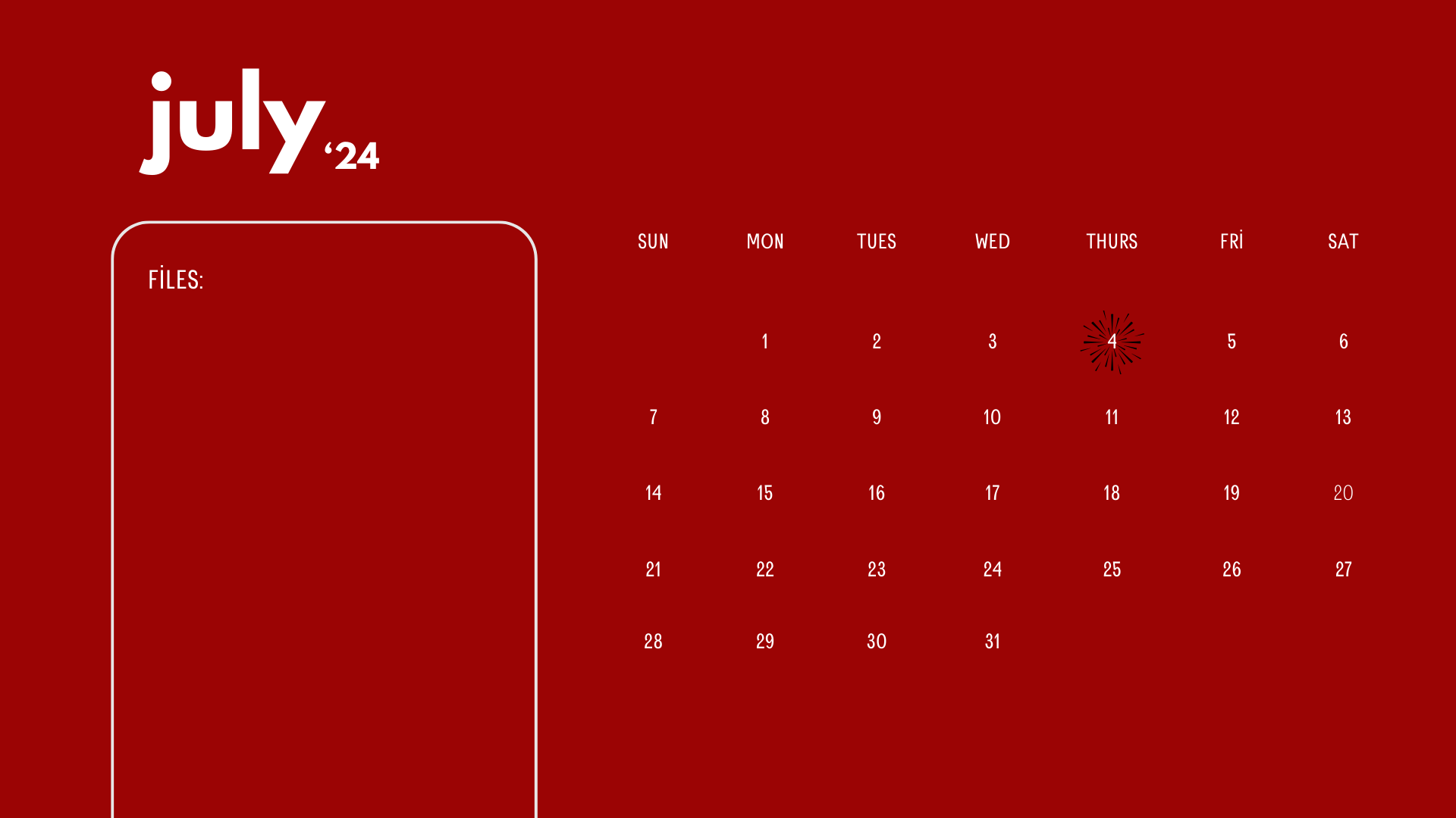July 2024 Wallpaper