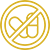 A no pills sign in a circle with a cross through it.