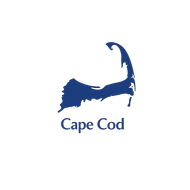 “A glowing blue silhouette of Cape Cod representing the coastal region.”