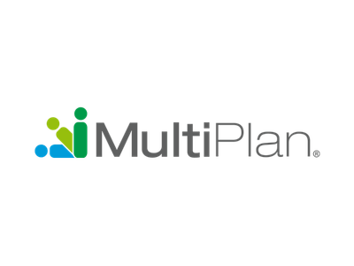 MultiPlan logo in gray with green and blue icon on a white background