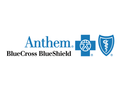 Anthem BlueCross BlueShield logo in blue with cross and shield icons
