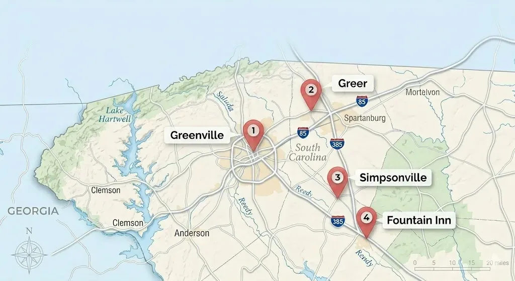 South Carolina Upstate Areas dental services