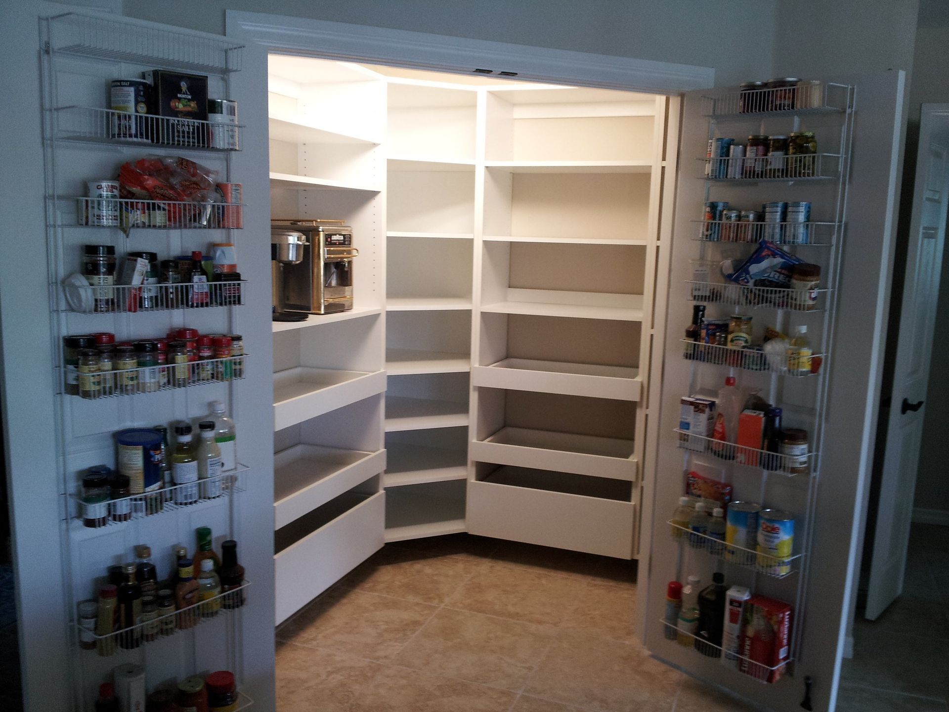A pantry filled with lots of food and drinks