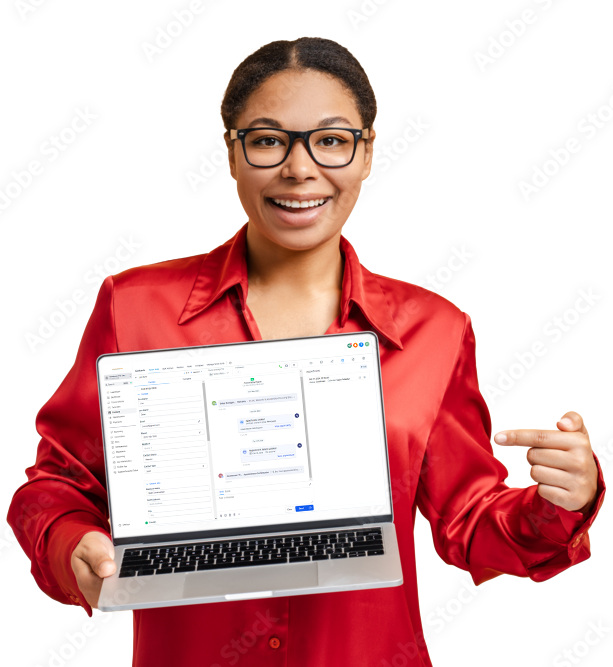 Business woman using Accelerator-Pro platform for sales and marketing Business woman using Accelerator-Pro platform for sales and marketing