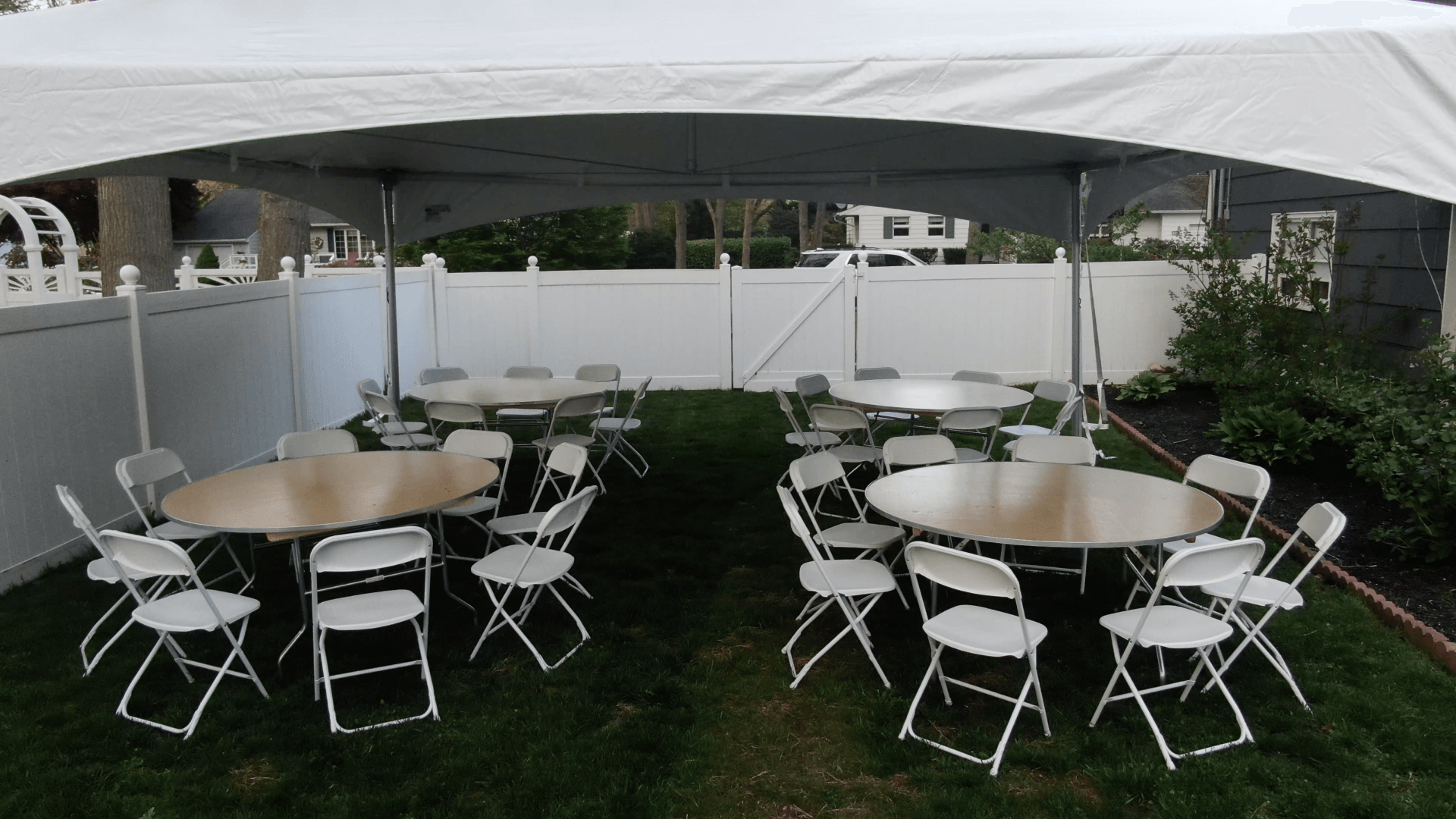 20 x 20 High Peak Tent Setup