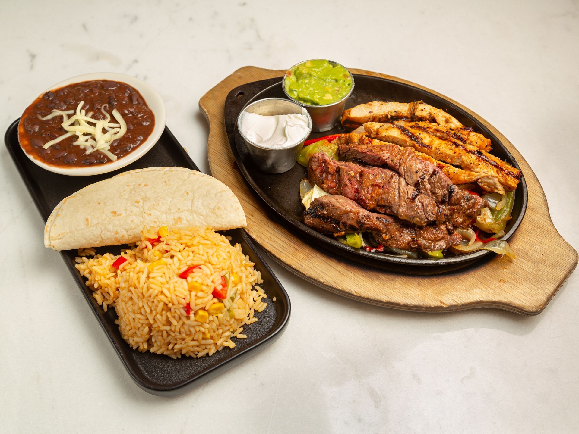 A close up of a plate of food on a table.