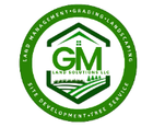 Green logo for GM Land Solutions LLC.  Features a green circular border with text, and a stylized green house with "GM" inside.