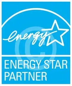 Blue Energy Star Partner logo. White star and text against a blue background.
