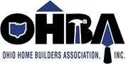 OHBA logo with a blue Ohio outline, a house, hammer, and trowel. 