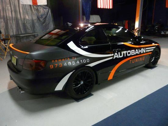Black BMW car with 