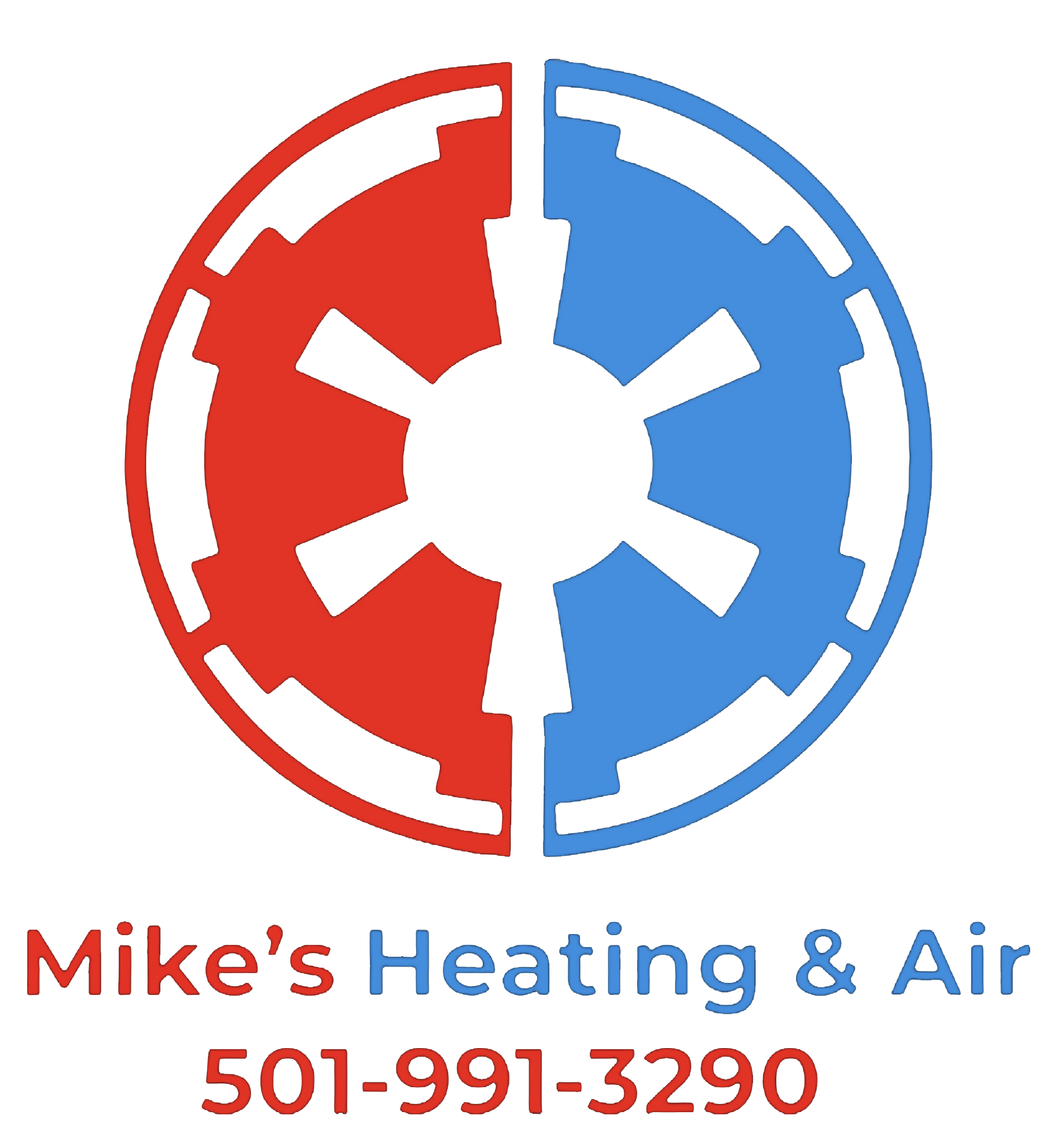 A logo for ike heating and air refrigeration