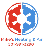 A logo for mike heating and air refrigeration