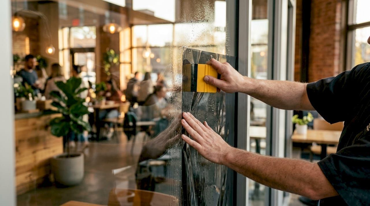 Commercial glass tint