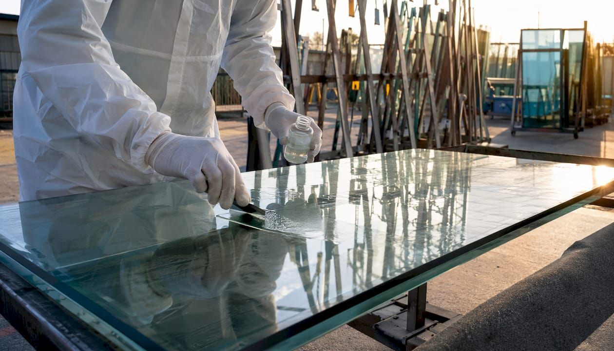 Decorative architectural coated glass