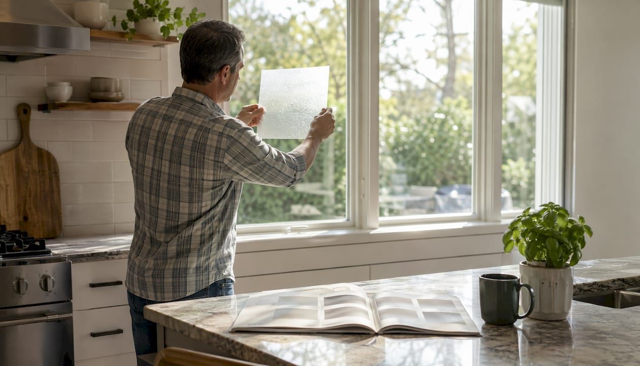 Privacy film for bedroom windows