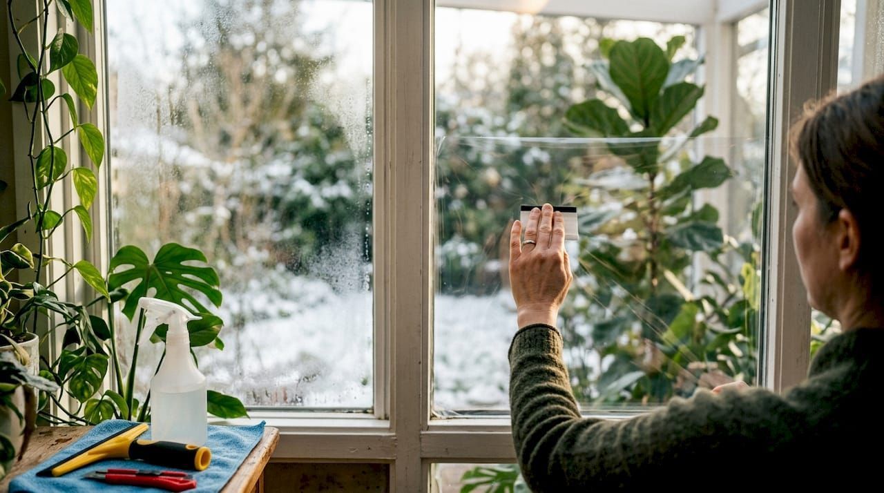 Winter sun through windows