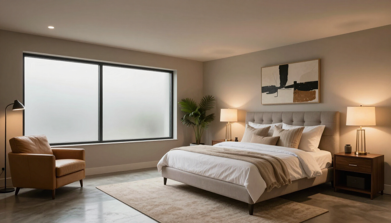 Modern Basement Guest Bedroom