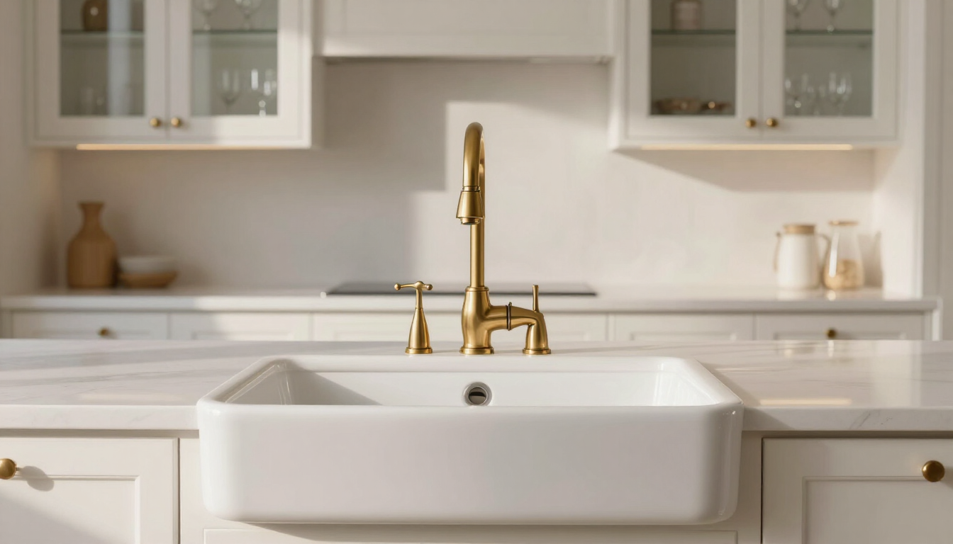 Farmhouse Sink and Cabinets