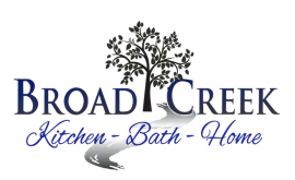 Broad Creek Kitchen-Bath-Home logo with a tree and a gray swoosh