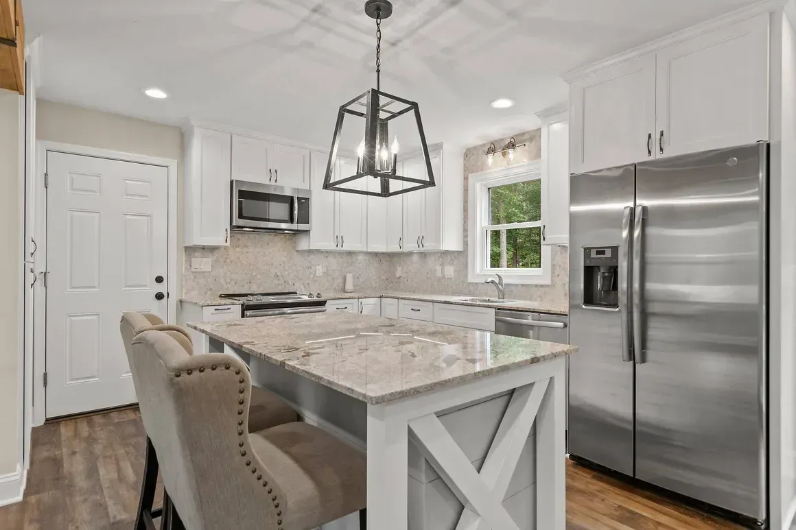 granite island in kitchen
