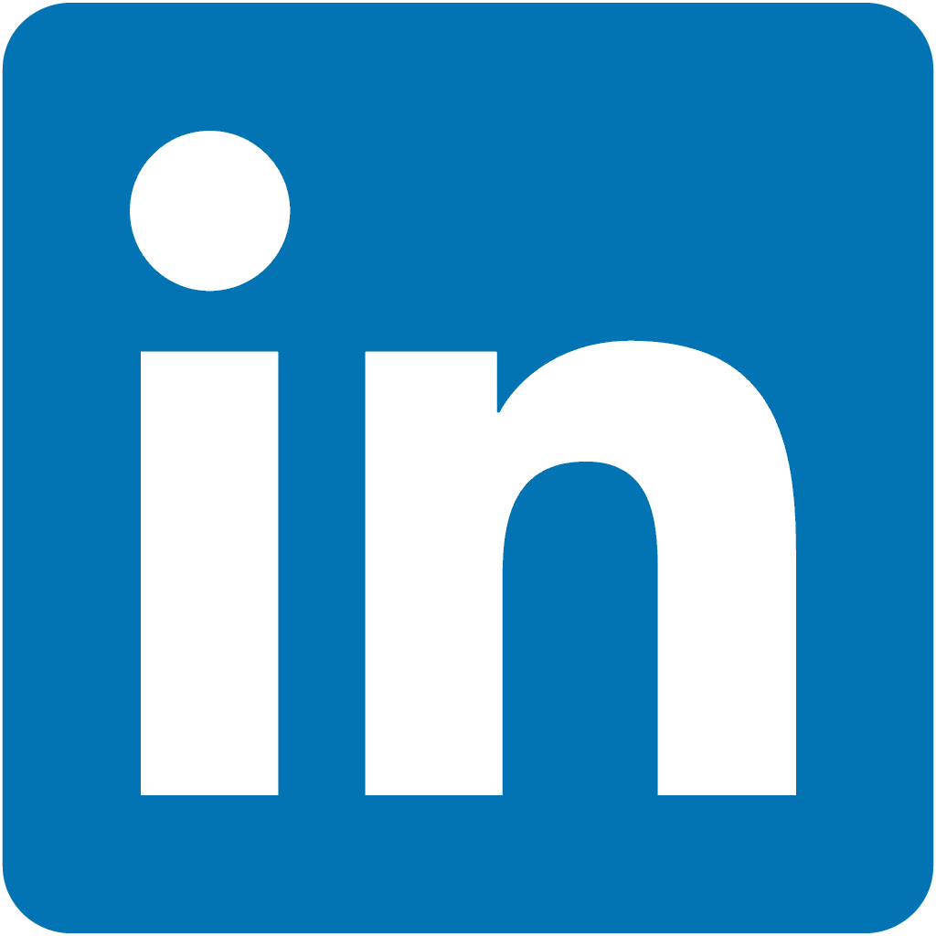 The LinkedIn logo: a white lowercase 