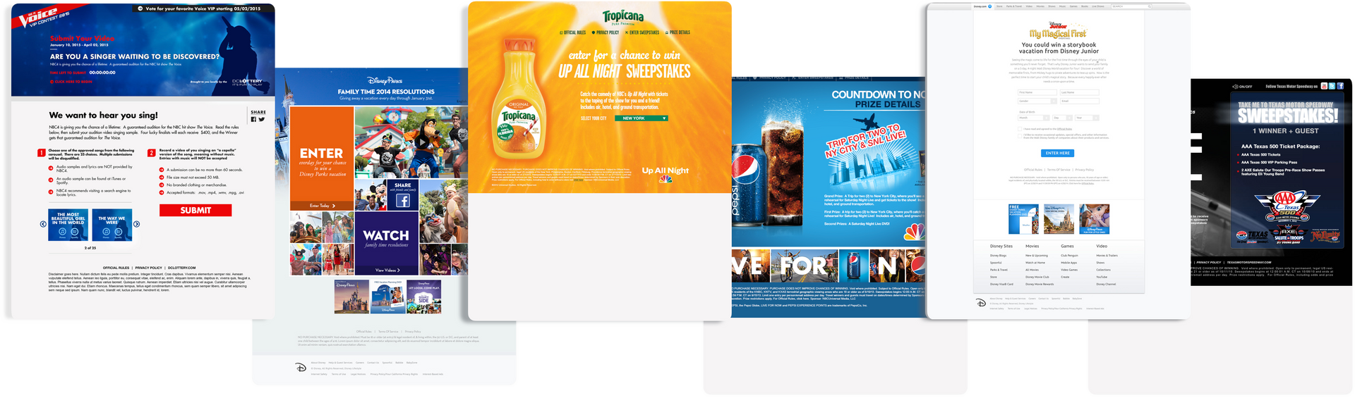 website examples of sweepstakes