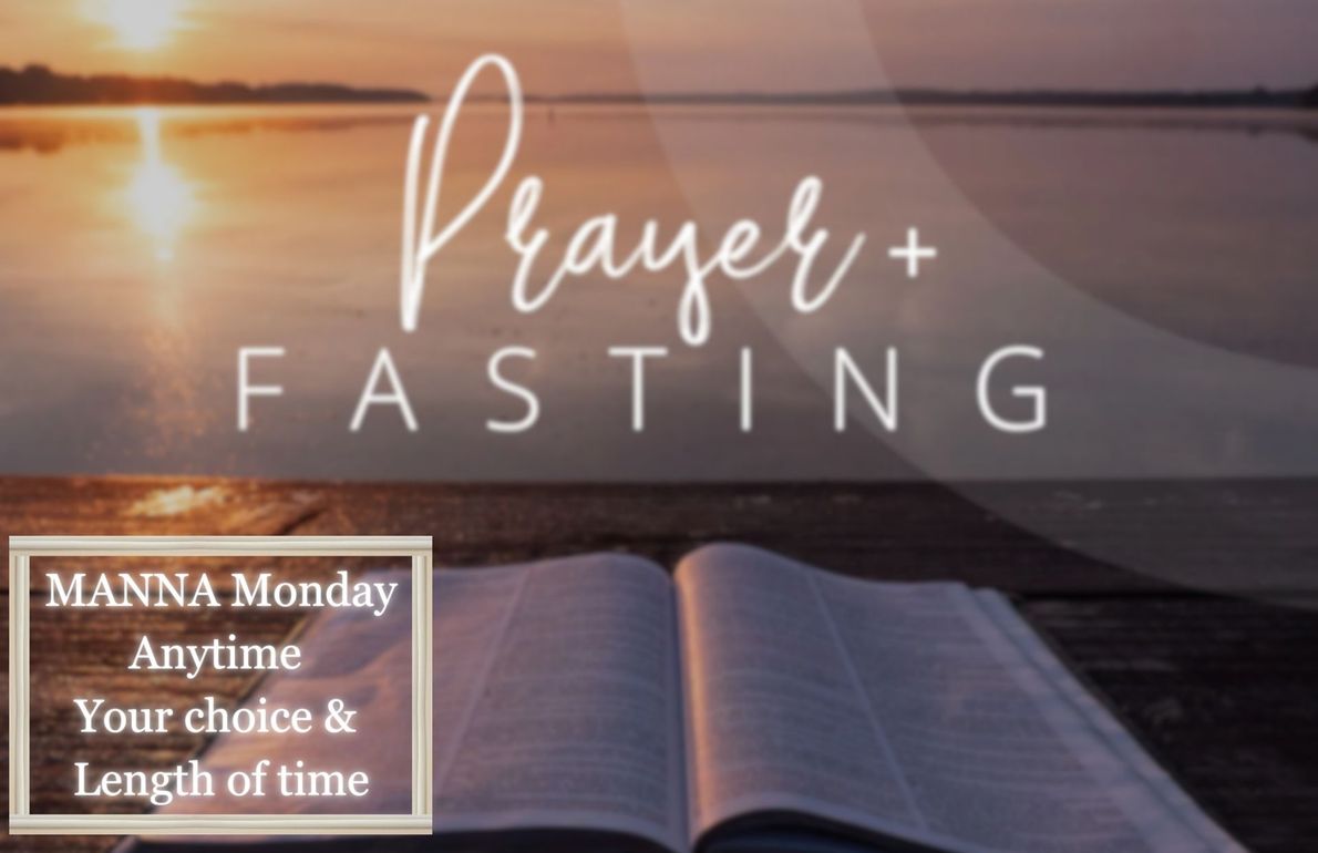 An advertisement for prayer and fasting with an open bible