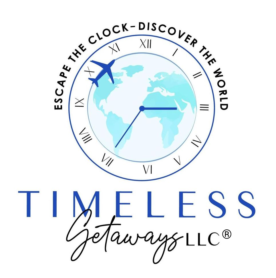 A logo for a company called timeless getaway llcĀ®