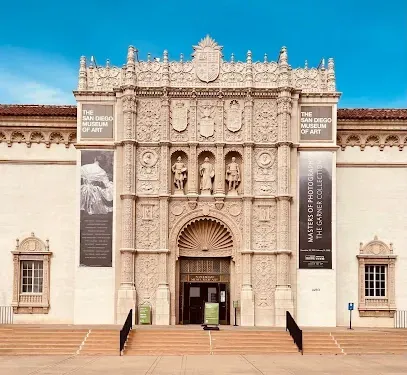 HWH San Diego Hard Money Lender - Real Estate highlights the cultural elegance of San Diego with landmarks like The San Diego Museum of Art. The image features the museum’s stunning Spanish-style architecture, reflecting the city’s blend of history and creativity.