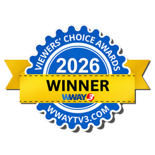 2026 Viewers’ Choice Awards winner badge in blue, gold, and yellow with WayTV3.com logo 2026 Viewers’ Choice Awards winner badge in blue, gold, and yellow with WayTV3.com logo