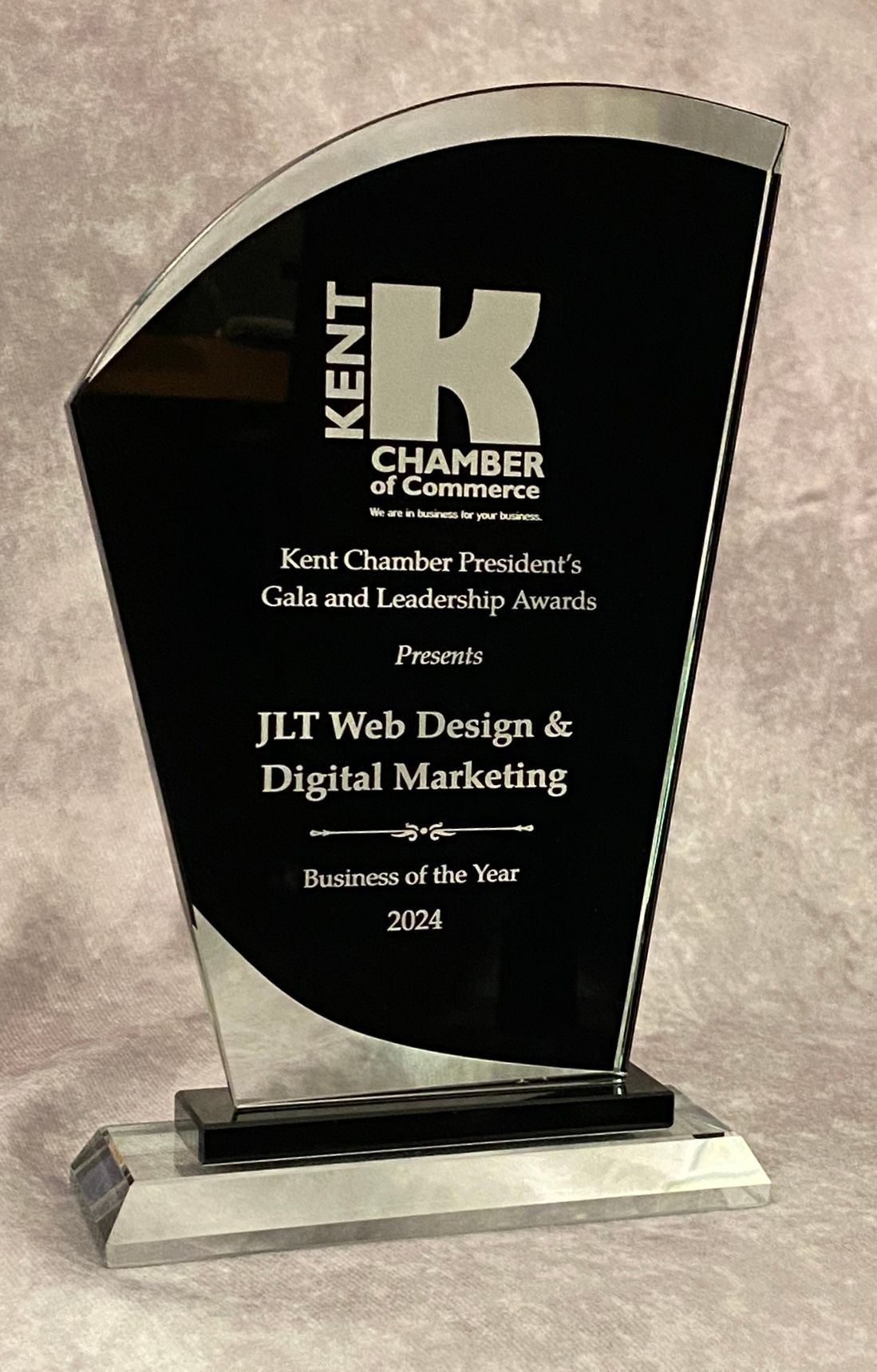 Honored to Receive the 2024 President's Gala and Leadership Award from the Kent Chamber of Commerce: A Commitment to Community, Growth, and Partnership