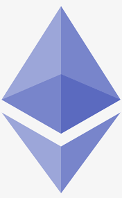 A purple pyramid with a white line going through it on a white background.