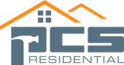 PCS Residential logo with orange roof line and blue-gray text