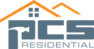 PCS Residential logo with orange roof line and blue-gray text